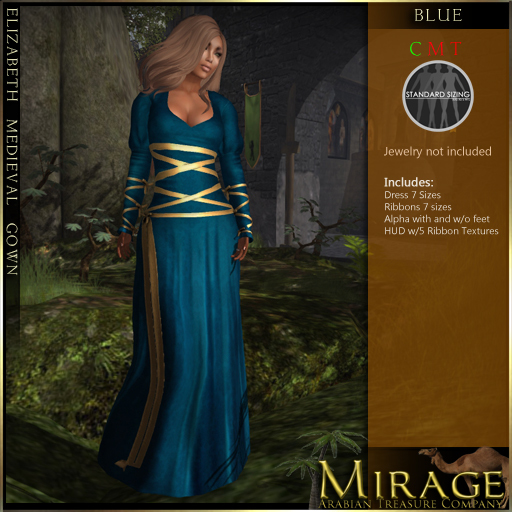 =Mirage= Elizabeth Gown - Blue