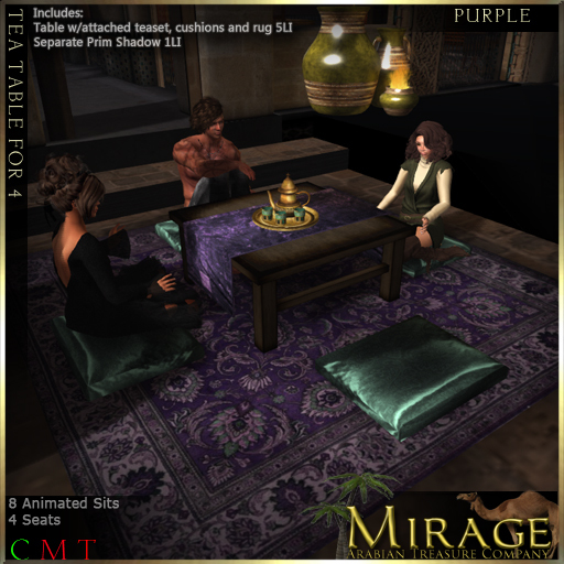 =Mirage= Tea Table for 4 - Orange2