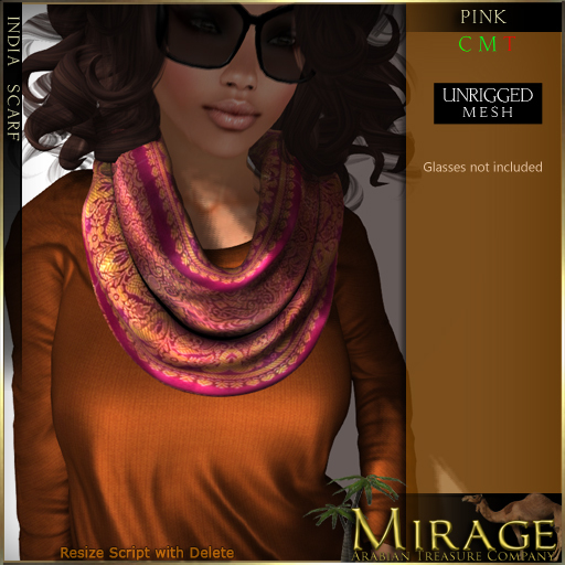 =Mirage= India Scarf - Pink