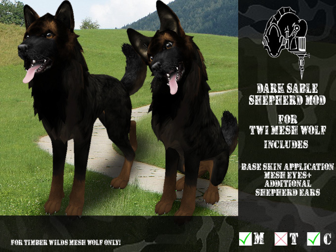 *CMFL* TWI WOLF - Sable shepherd mod (boxed)
