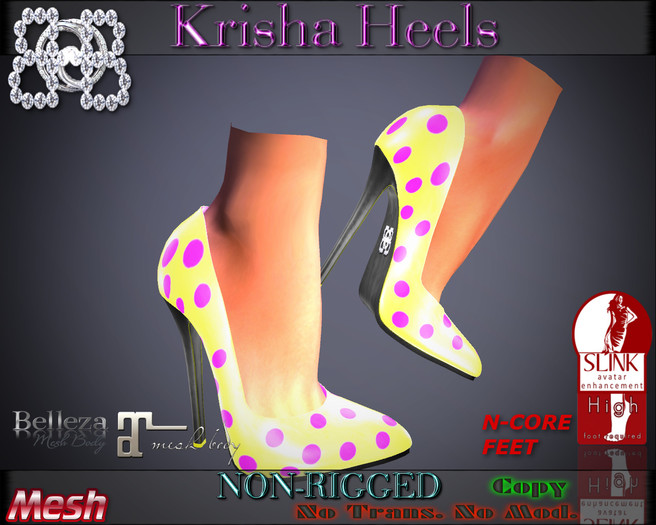 !!BHB!! (Sale) KRISHA HEELS NEON V7 (BELLEZA, SLink, MAITREYA, N-CORE )