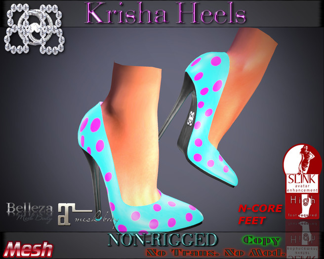 !!BHB!!(sale) NEW KRISHA HEELS NEON V2 (BELLEZA, SLink, MAITREYA, N-CORE )