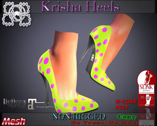 !!BHB!! (Sale)NEW KRISHA HEELS NEON V1 (BELLEZA, SLink, MAITREYA, N-CORE )