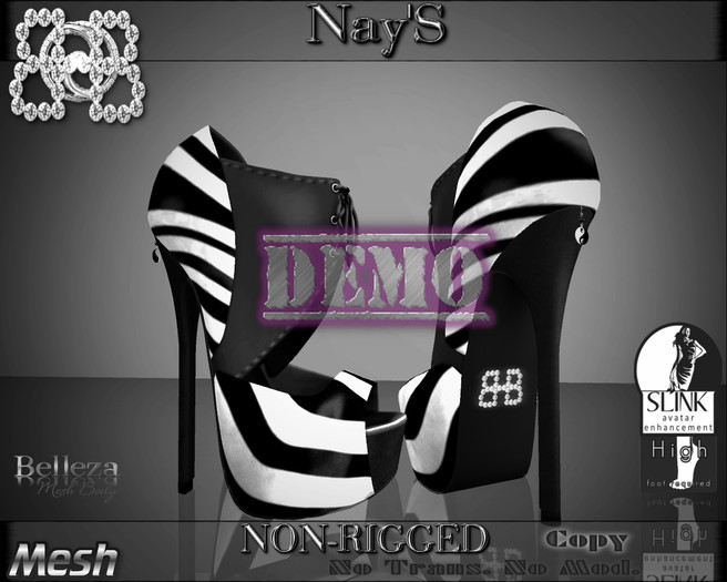 !!BH!! NEW DEMO NAY'S ZEBRA HEELS (BELLEZA, SLink)
