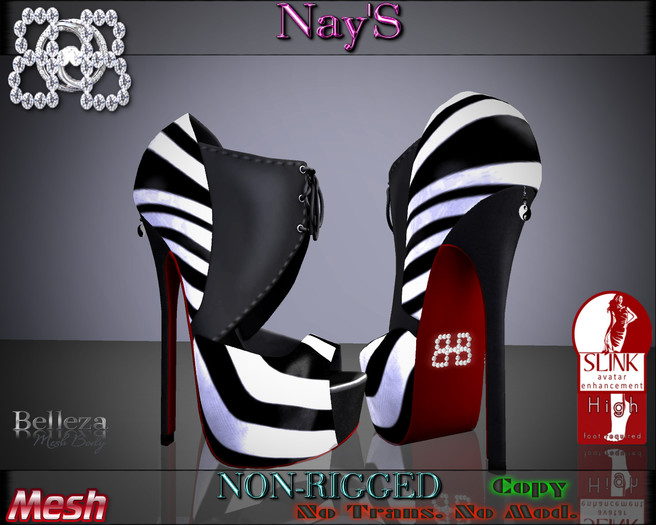!!BHB!! (Sale) NEW NAY'S ZEBRA HEELS (BELLEZA, SLink)