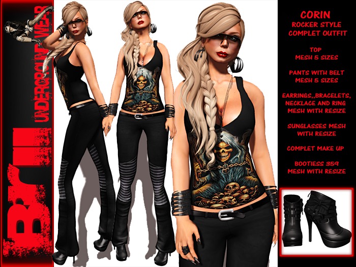 **CORIN ROCKER STYLE COMPLET OUTFIT **