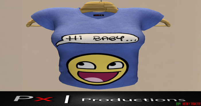 Mesh Ladies Tee Hi Baby (Blue)