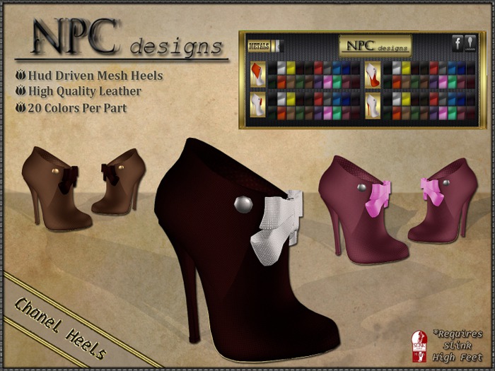 NPC Mesh Chanel Slink Shoes (HUD driven)