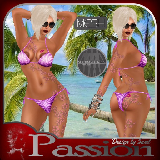 Sand Bikini"ana luisa"Top and Bottom zebra pink