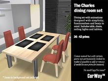 CurWay Charles dining set v1.3 red