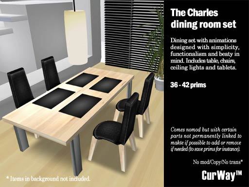 CurWay Charles dining set v1.3 black