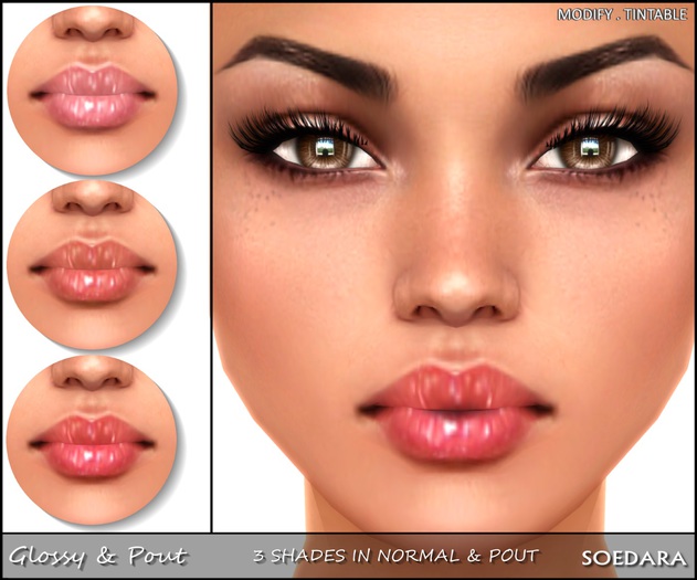 ~Soedara~ Lipstick Glossy & Pout {Cute Pink}
