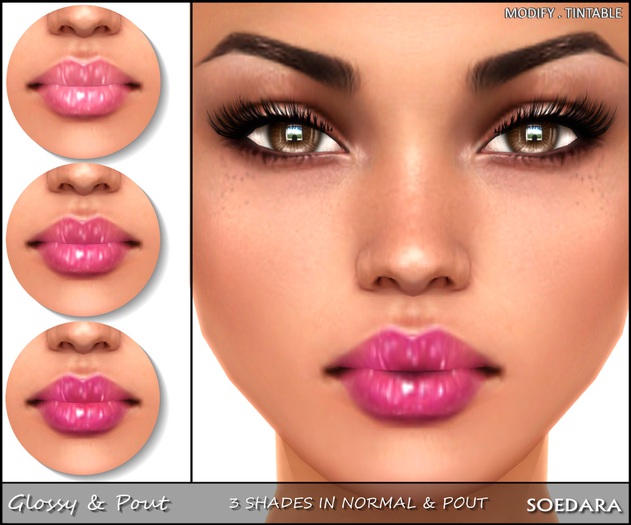 ~Soedara~ Lipstick Glossy & Pout {Loud Pink}