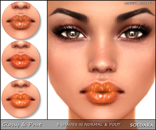 ~Soedara~ Lipstick Glossy & Pout {Orange}