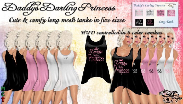 {Ms. B. Designs} Daddys Darling Princess Long Tank Boxed