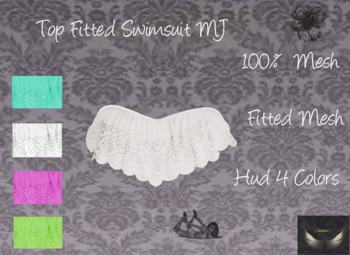 .;;Arkan::. Top Fitted Mesh Swimsuit MJ