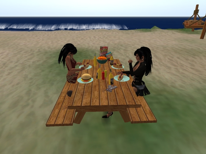 Picnic Table /w eat poses