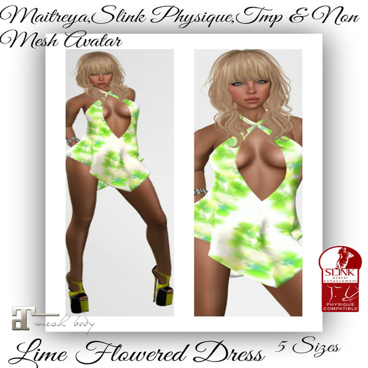 Lime Flowered Dress Rise Designs 
