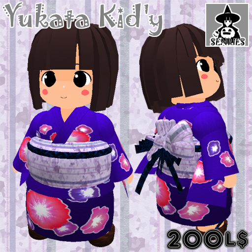 SENRIES -Tiny Avatar- Yukata Kidy "Blue flower"