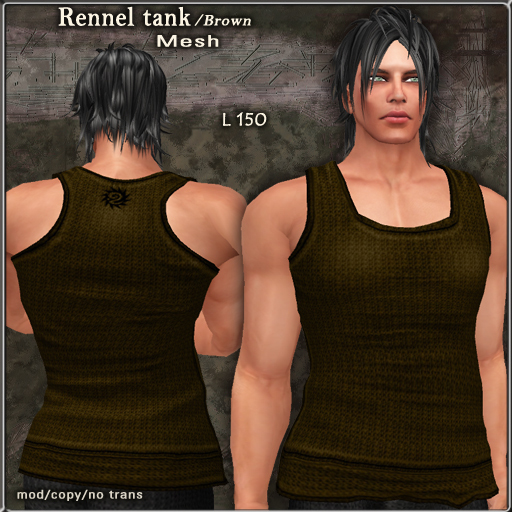 Rennel Mesh Tank /brown