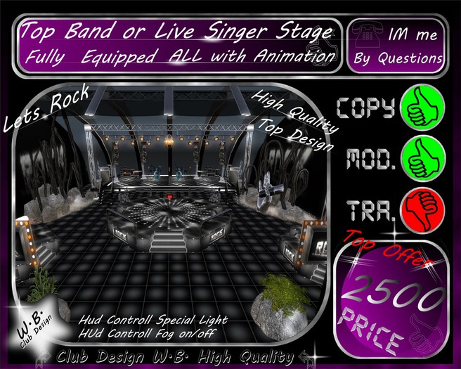 Rock Event Stage * Fully Equipped * All with Animation * TOP *