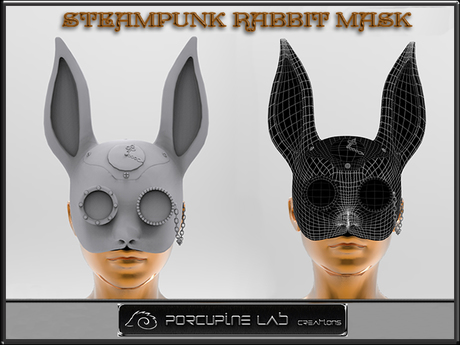 Second Life Marketplace - [PL] - Full Perm - Steampunk Rabbit Mask