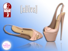 aDiva Proud Peeptoe Slink High + TMP Ouch! HIgh Heel Blush