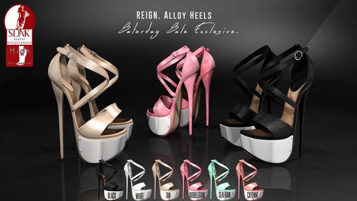 REIGN.- Alloy Heels- White