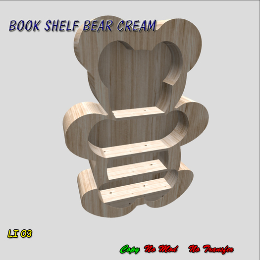 BOOK SHELF BEAR CREAM BOX