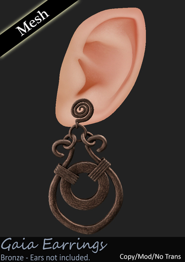 (LoD) Level of Detail - Gaia Earrings - Bronze