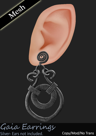 (LoD) Level of Detail - Gaia Earrings  - Silver