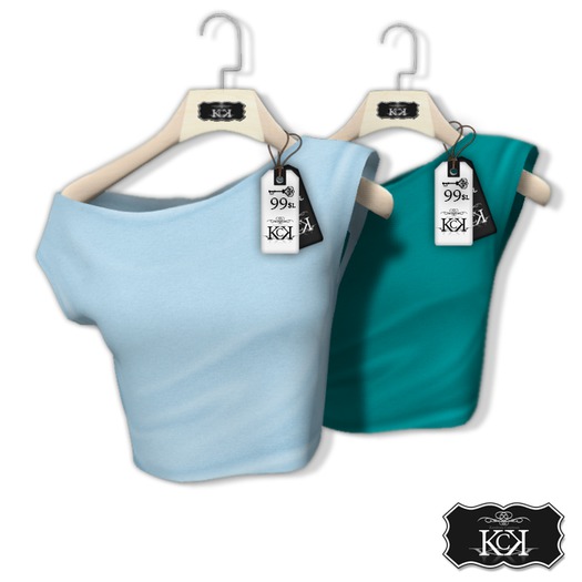 :::KC::: Top Summer Blue&Turquoise