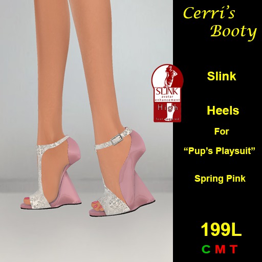 Cerri's Pup's Playsuit Baby Blue Slink Heels