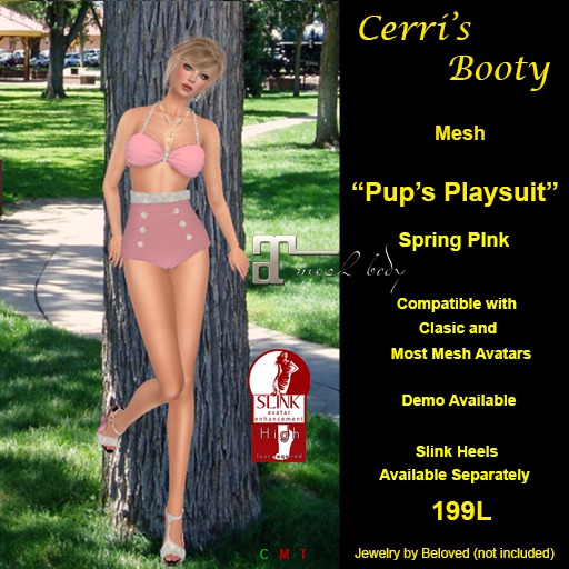 Cerri's Pup's Playsuit Cherry