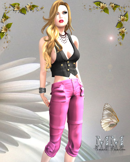 M&M-TEREZ TOP AND PANT PINK-