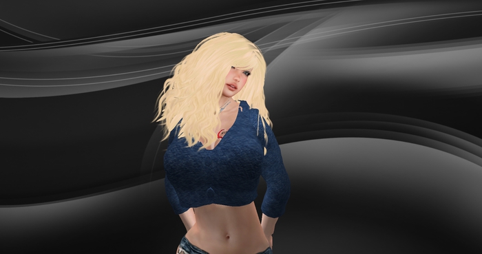 Mesh Women's Cropped Cardigan In Denim