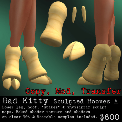Bad Kitty Sculpted Hooves A 