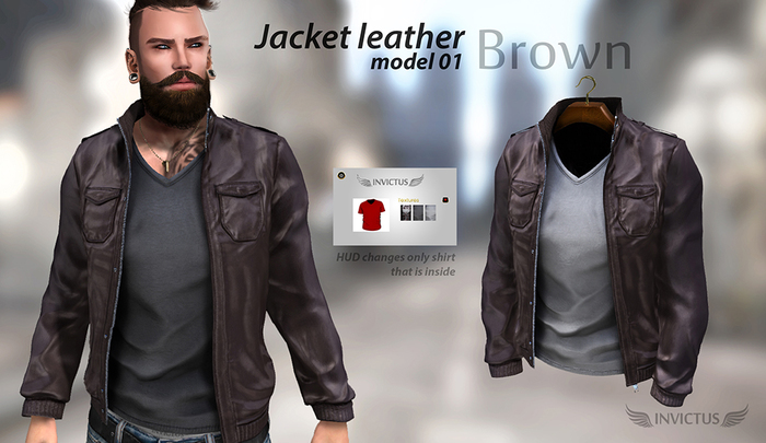 INVICTUS - Brown Jacket leather  - model 01