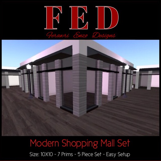 [FED] Complete Modern Shopping Mall Set Boxed