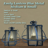 Emily Lantern Blue Metal Med & Sm