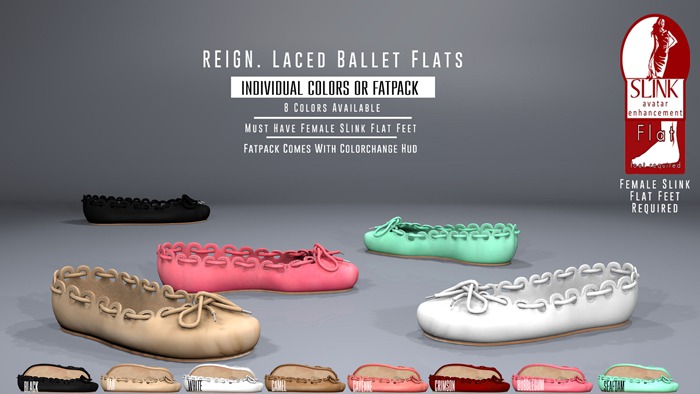 REIGN.- LACED BALLET FLATS- Cayenne