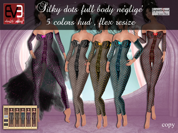 Silky dots neglige for eve avatar