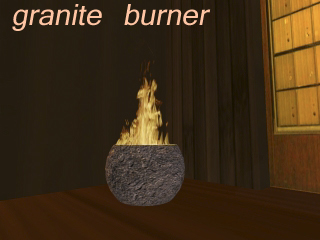 Granite fire burner light.