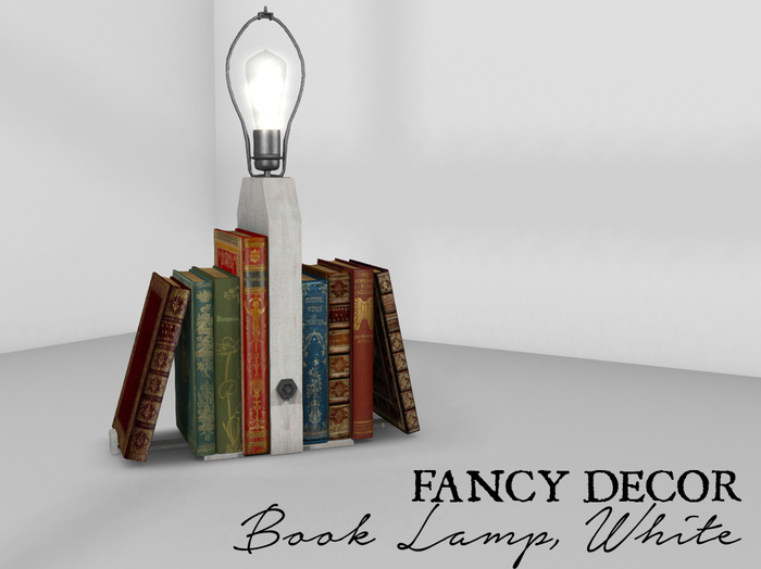 Fancy Decor: Book Lamp (White)