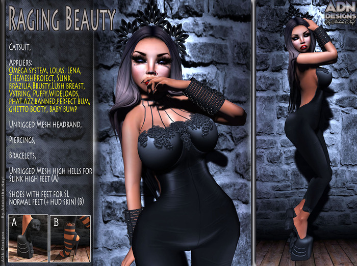 [ADN] RAGING BEAUTY (Appliers Included) (Wear to Unpack ).