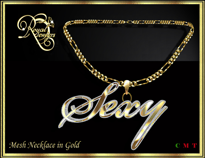 RJ Sexy Necklace (gold) Boxed