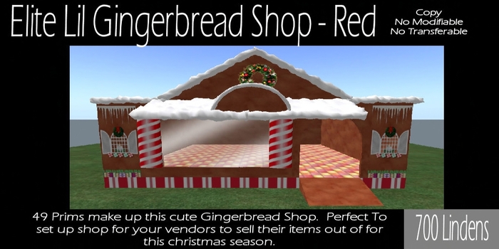 Elite Lil Gingerbread Shop - Red