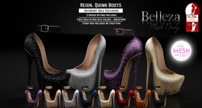 REIGN.- Glitter Pumps- Violet