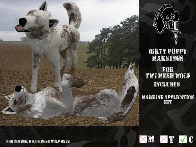 *CMFL* TWI WOLF - Dirty pup markings (boxed)