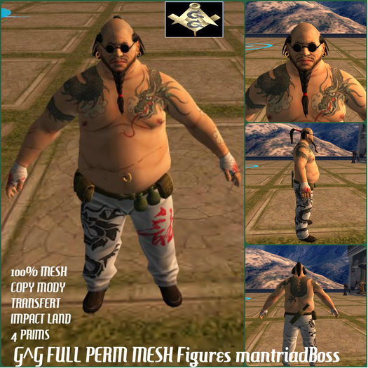 G^G FULL PERM MESH Figures mantriadBoss